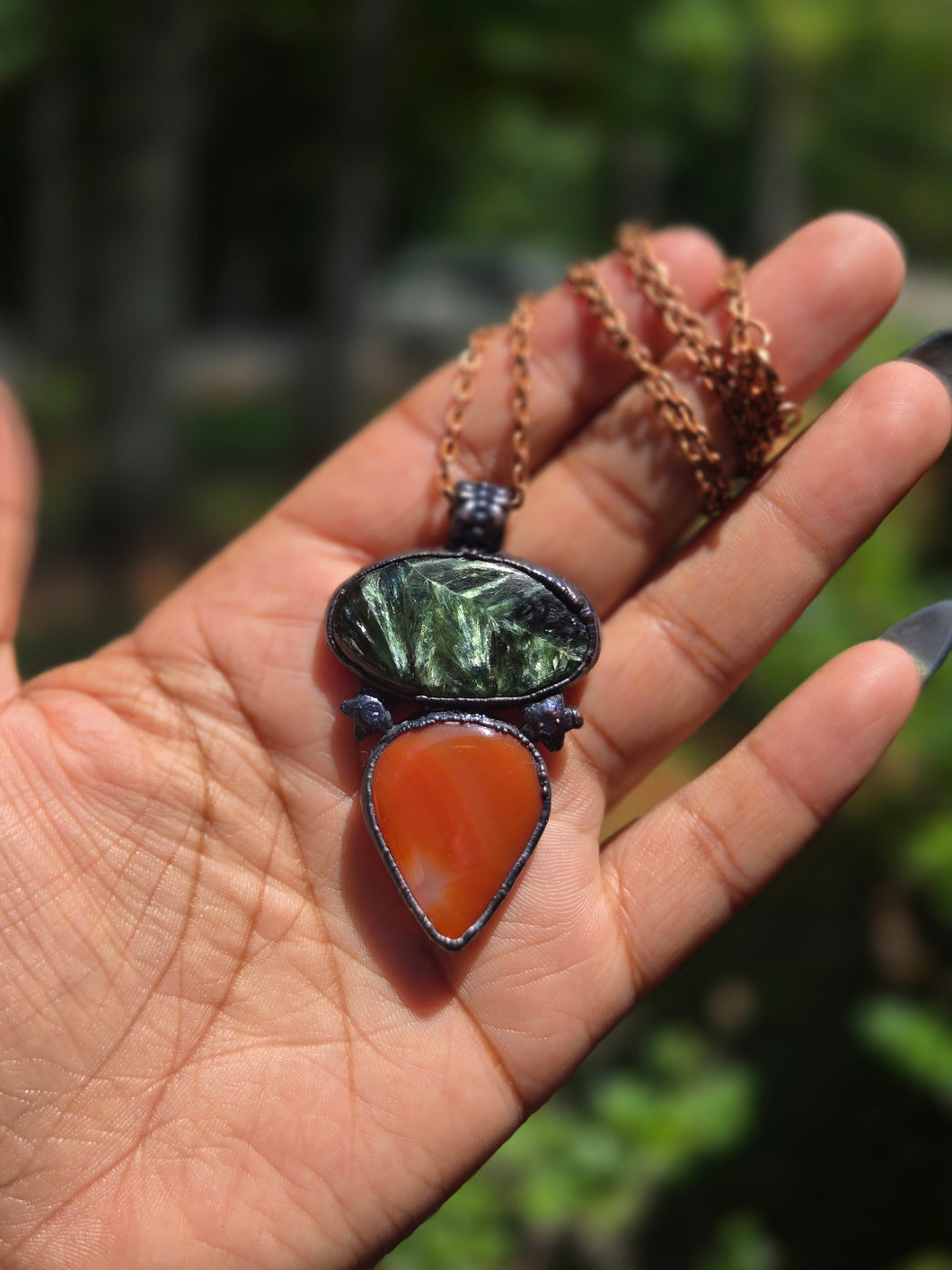 Serephinite and Carnelian