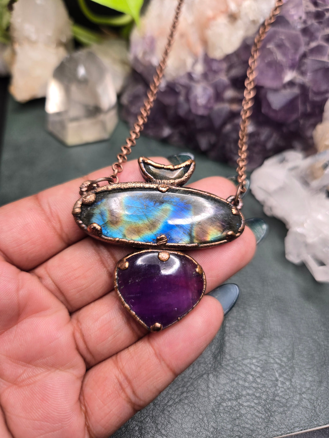 Labradorite & Amethyst