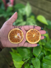 Load image into Gallery viewer, REAL Orange Slice Earrings 🍊