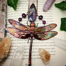 Load image into Gallery viewer, Real Dragonfly w Purple Labradorite &amp; Amethyst