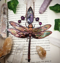 Load image into Gallery viewer, Real Dragonfly w Purple Labradorite &amp; Amethyst