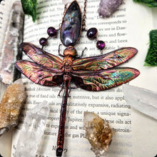 Load image into Gallery viewer, Real Dragonfly w Purple Labradorite &amp; Amethyst