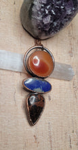 Load image into Gallery viewer, Carnelian, Lapis Lazuli &amp; Mohogonay Obsidian Talisman