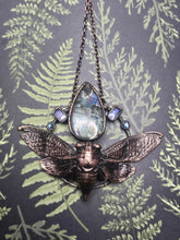 Load image into Gallery viewer, REAL Cicada w Labradorite, Moonstone &amp; Swarovski Crystals