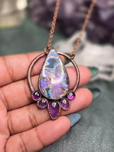 Purple Labradorite & Amethyst