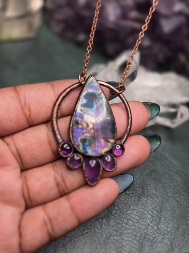 Purple Labradorite & Amethyst