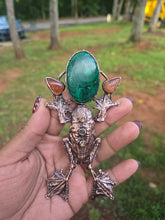 Load image into Gallery viewer, Real Frog w Malachite, Sunstone &amp; Labradorite