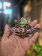 Load image into Gallery viewer, REAL Cicada w Labradorite &amp; Carnelian