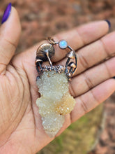 Load image into Gallery viewer, Spirit Quartz Mushroom Talisman w Moonstone