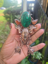 Load image into Gallery viewer, Real Frog w Malachite, Sunstone &amp; Labradorite