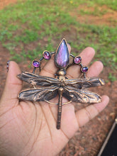 Load image into Gallery viewer, Real Dragonfly w Purple Labradorite &amp; Amethyst