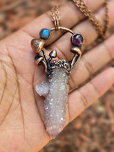 Load image into Gallery viewer, Amethyst Spirit Quartz w Labradorite &amp; Amethyst