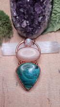 Load image into Gallery viewer, Rainbow Moonstone, Peach Moonstone &amp; Shattukite Talisman