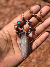 Load image into Gallery viewer, Amethyst Spirit Quartz w Labradorite &amp; Amethyst