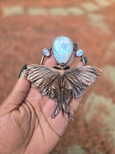 Load image into Gallery viewer, REAL Luna Moth with Rainbow Moonstone