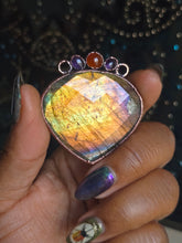 Load image into Gallery viewer, Sunset Labradorite w Carnelian &amp; Amethyst