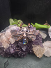 Load image into Gallery viewer, REAL Cicada w Labradorite &amp; Piertersite Chain