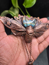 Load image into Gallery viewer, REAL Cicada Embellished with Labradorite Moon &amp; Quartz