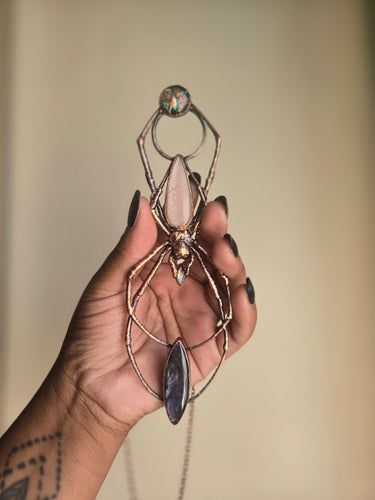 Peach Moonstone Orb Weaver