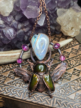 Load image into Gallery viewer, REAL Sawtooth Beetle w Moonstone &amp; Amethyst