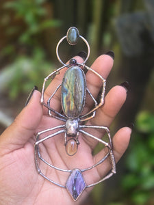 Labradorite & Tiffany Stone Orb Weaver
