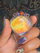 Load image into Gallery viewer, Sunset Labradorite w Carnelian &amp; Amethyst
