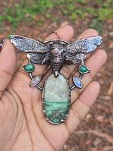 Load image into Gallery viewer, Real Cicada w Variscite, Moonstone &amp; Amazonite