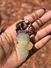 Load image into Gallery viewer, Spirit Quartz Mushroom Talisman w Moonstone
