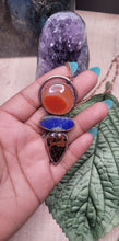 Load image into Gallery viewer, Carnelian, Lapis Lazuli &amp; Mohogonay Obsidian Talisman