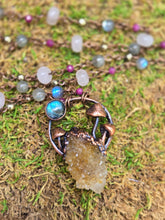 Load image into Gallery viewer, Mushroom Spirit Quartz w Labradorite &amp; Hand-beaded Chain