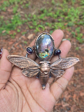 Load image into Gallery viewer, Real Cicada w Purple Labradorite &amp; Amethyst