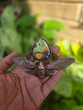 Load image into Gallery viewer, REAL Cicada w Labradorite &amp; Carnelian