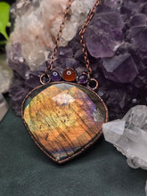 Load image into Gallery viewer, Sunset Labradorite w Carnelian &amp; Amethyst
