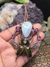 Load image into Gallery viewer, REAL Sawtooth Beetle w Moonstone &amp; Amethyst