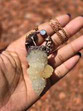 Load image into Gallery viewer, Spirit Quartz Mushroom Talisman w Moonstone