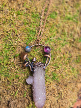 Load image into Gallery viewer, Amethyst Spirit Quartz w Labradorite &amp; Amethyst