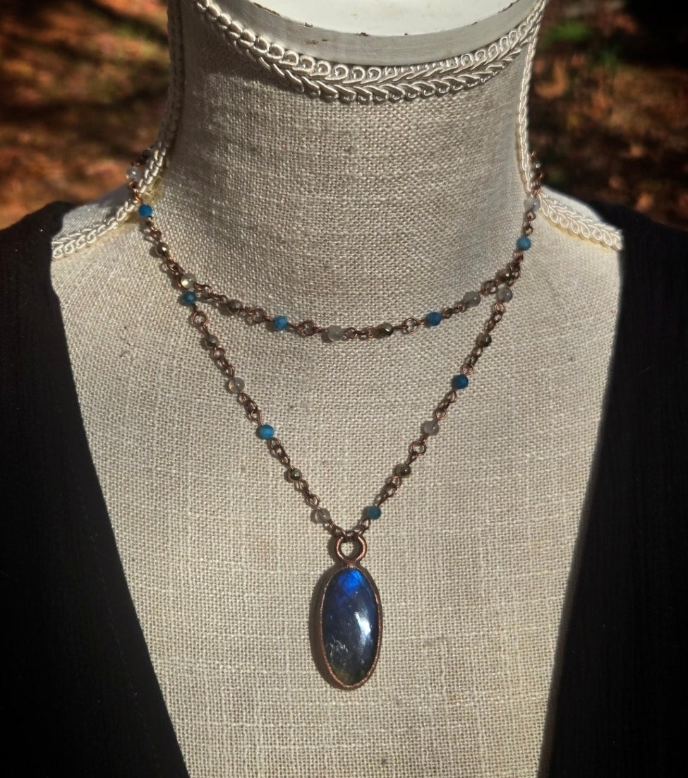 Blue Labradorite Choker/Necklace
