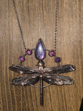 Load image into Gallery viewer, Real Dragonfly w Purple Labradorite &amp; Amethyst