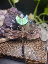 Load image into Gallery viewer, REAL Dragonfly w Labradorite, Moonstone &amp; Blue Kyanite