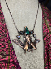 Load image into Gallery viewer, Real Stag Beetle w Malachite, Labradorite &amp; Moonstone
