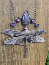 Load image into Gallery viewer, Real Dragonfly w Purple Labradorite &amp; Amethyst