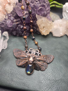 REAL Cicada w Labradorite & Piertersite Chain